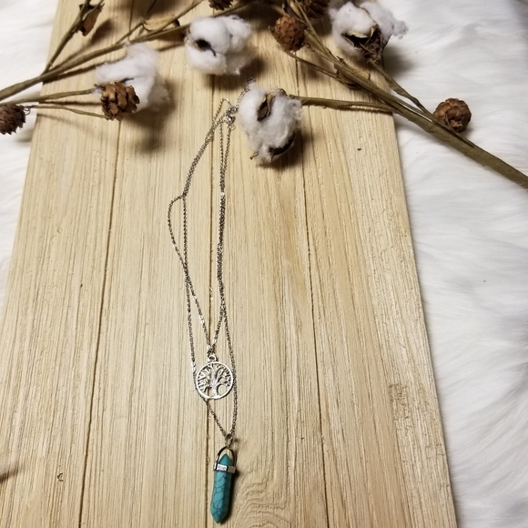 Gorgeous  Tree of Life Turquoise Gemstone SILVER - Picture 4 of 9